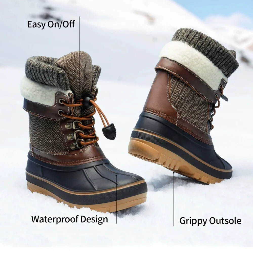 DREAM PAIRS kids Insulated Waterproof Winter Snow Boots size 5
